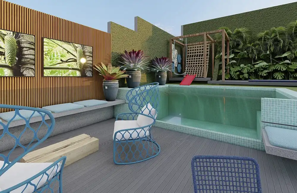 Espaço Fogueira Área Externa da Piscina