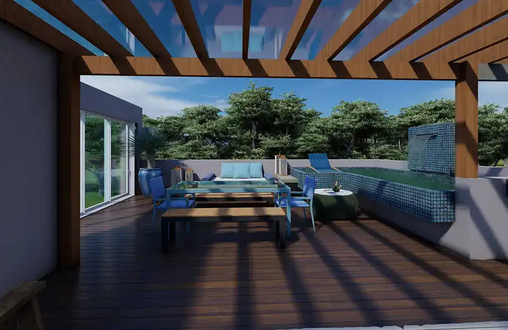 Cobertura de Vidro para Pergolado