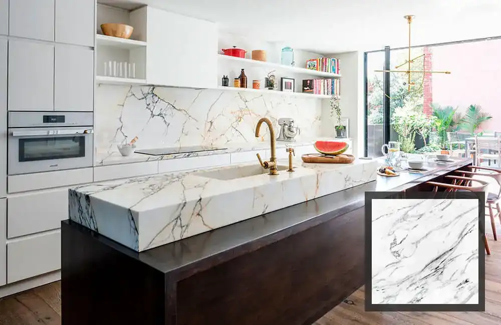 Revestimento de pedras naturais 44 Revestimento de Pedra Mármore Branco