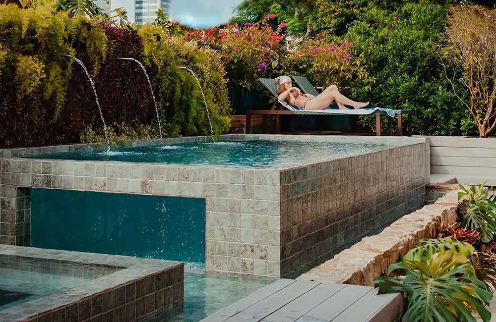 Azulejo para Piscina imitando hijau