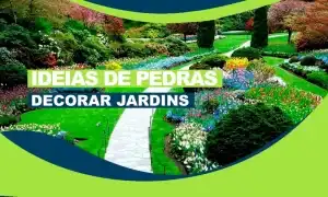 IDEIAS decorar jardim com pedras