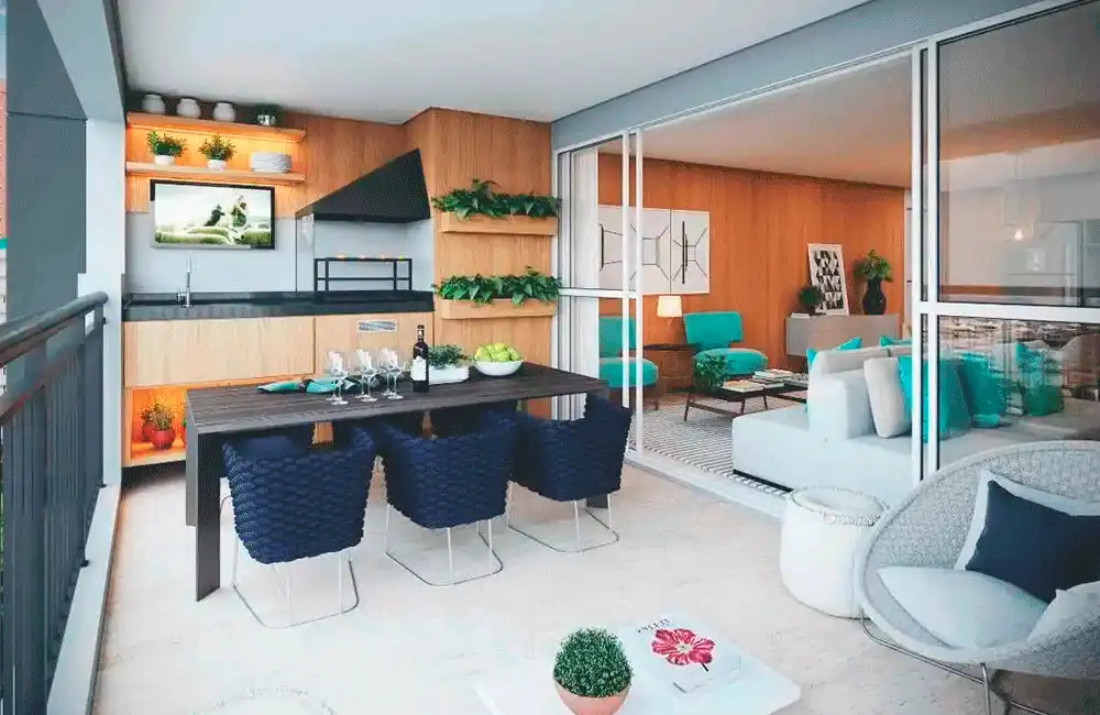 Decoração de Varanda Pequena: Ideias Incríveis para Decorar 44 Espaço Gourmet em Apartamentos