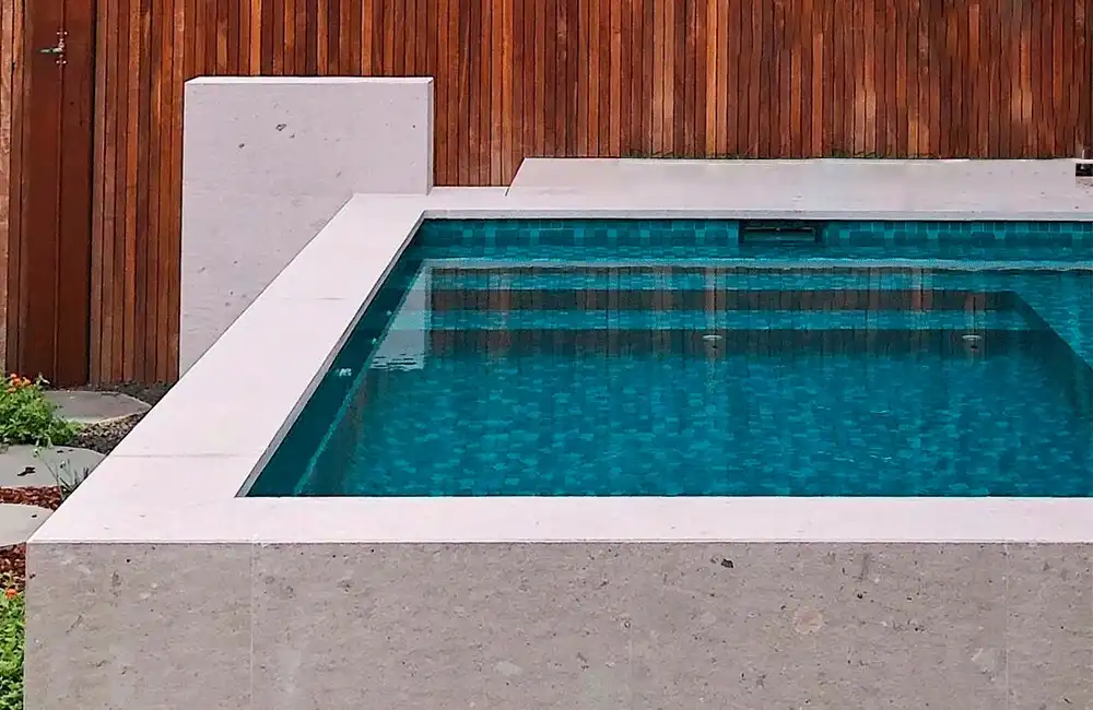 Piscina Pequena com Painel de Madeira