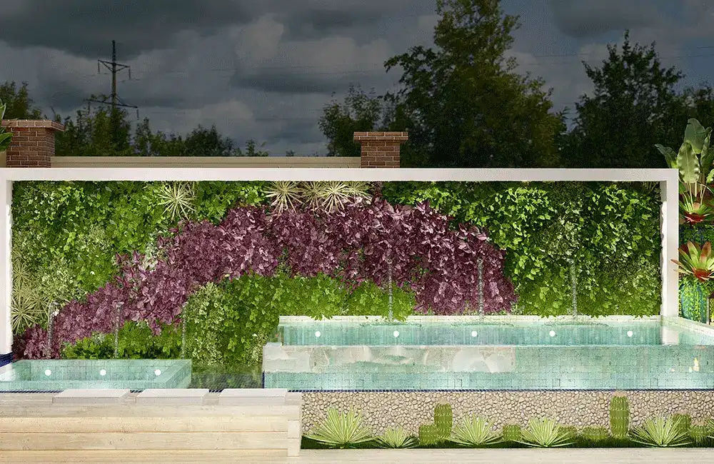 piscina com prainha integrada