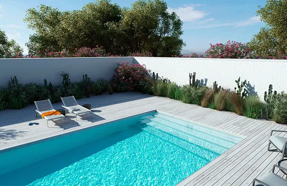 piscina na área externa