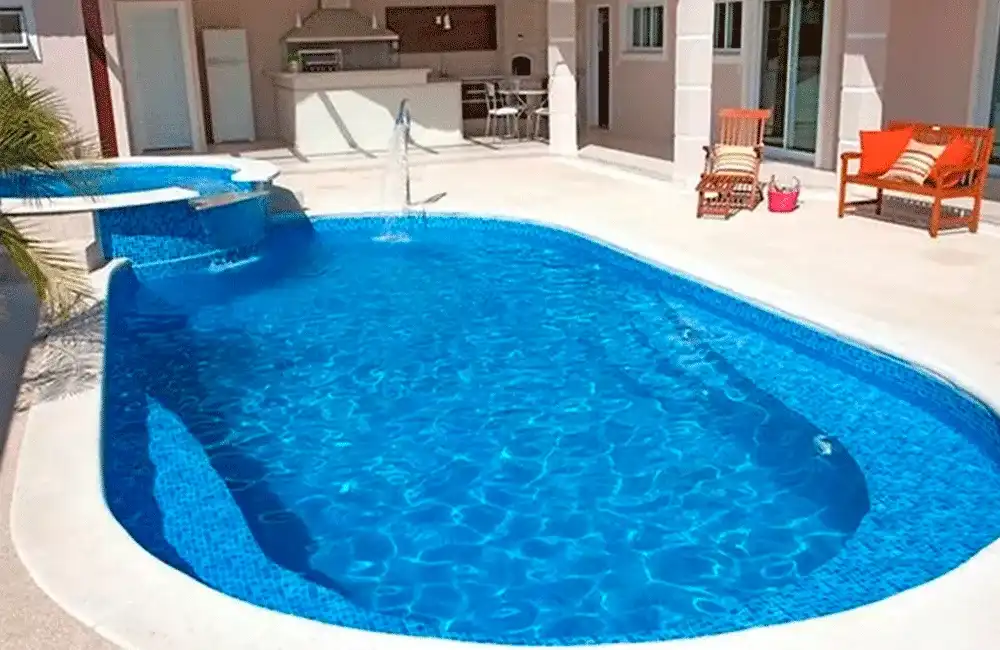 piscina de vinil com lados redondo