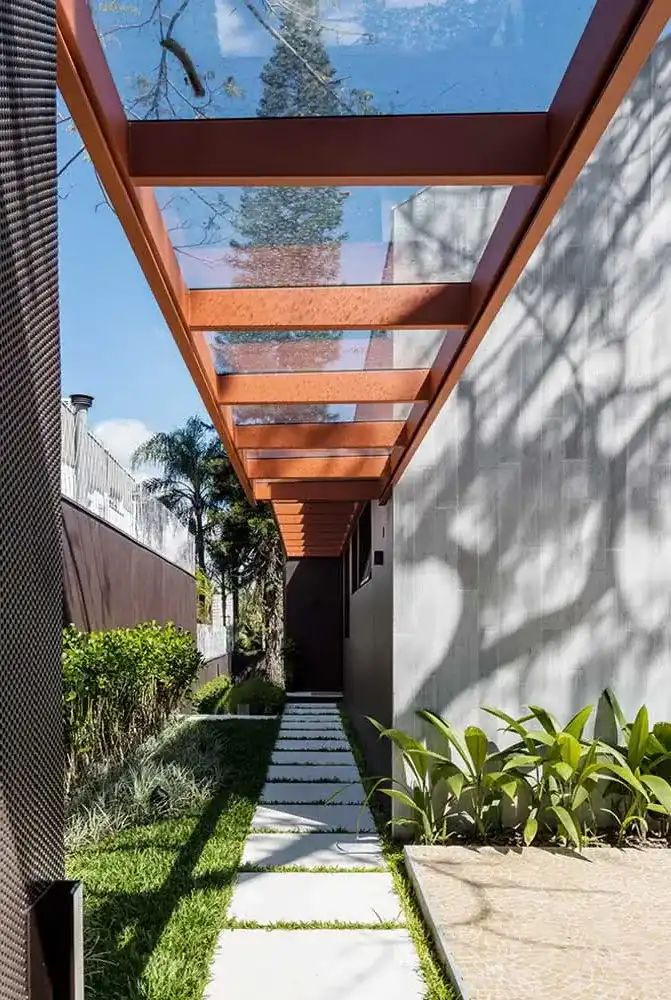 Cobertura Para Pergolado: Qual Escolher? +22 Modelos para Inspirar 67 pergolado de madeira com cobertura de vidro