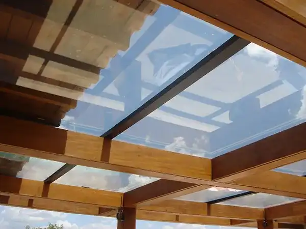 cobertura de acrílico pergolado