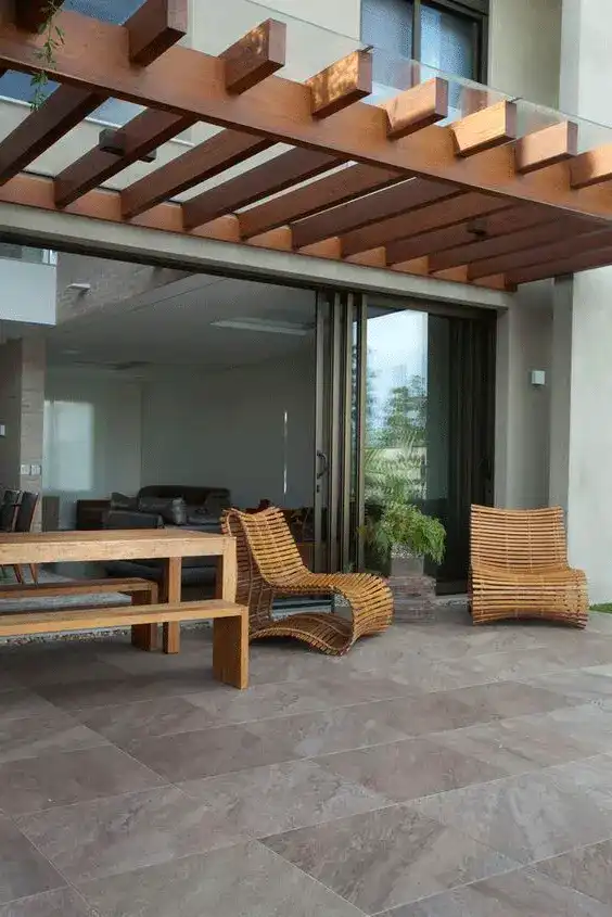 pergola de vidro