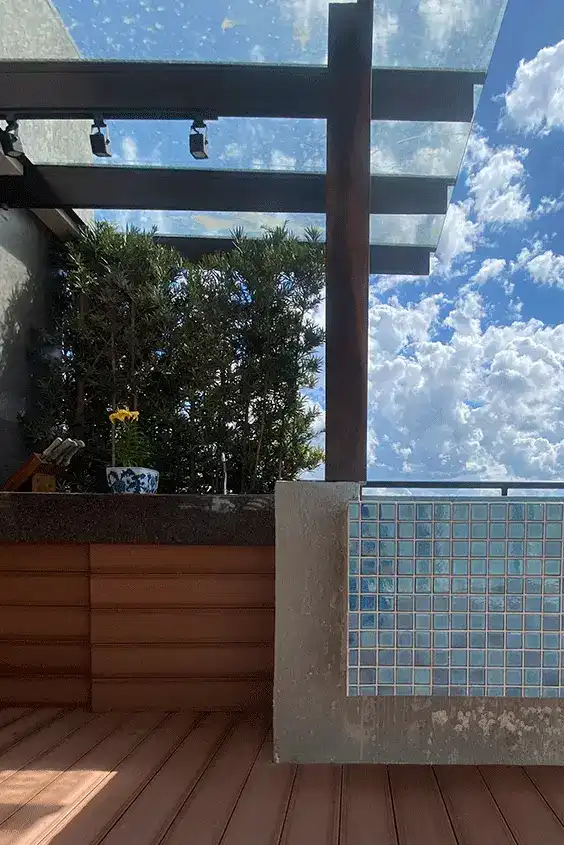 pergolado fechado com vidro