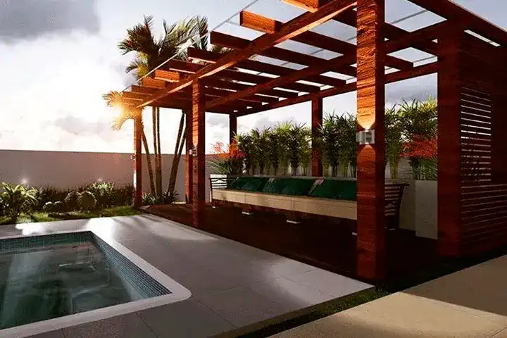pergolado de madeira