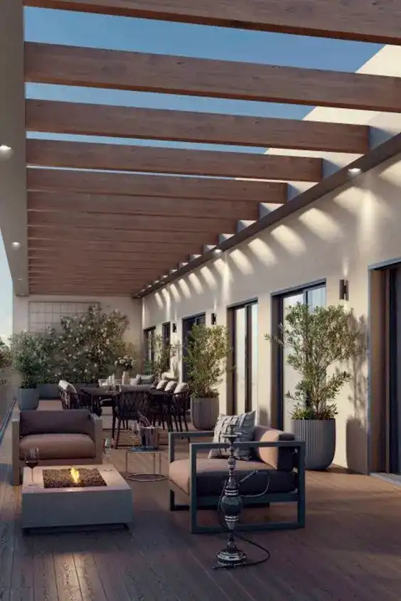 inclinação do vidro do pergolado