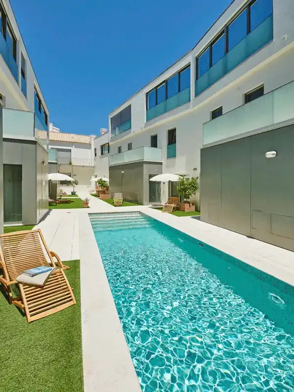 Piscina de vinil retangular