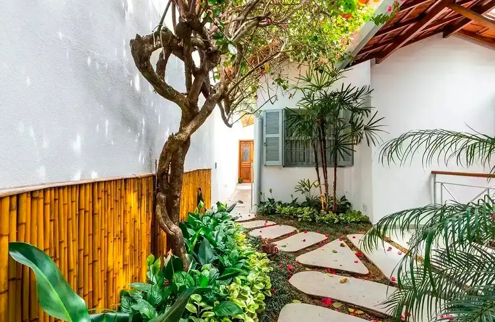 caminhos de pedras para jardim