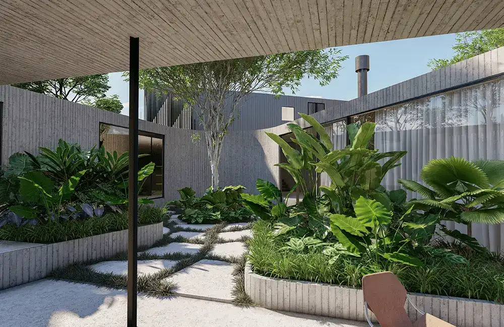 transformar jardim com pisos de alta durabilidade e plantas
