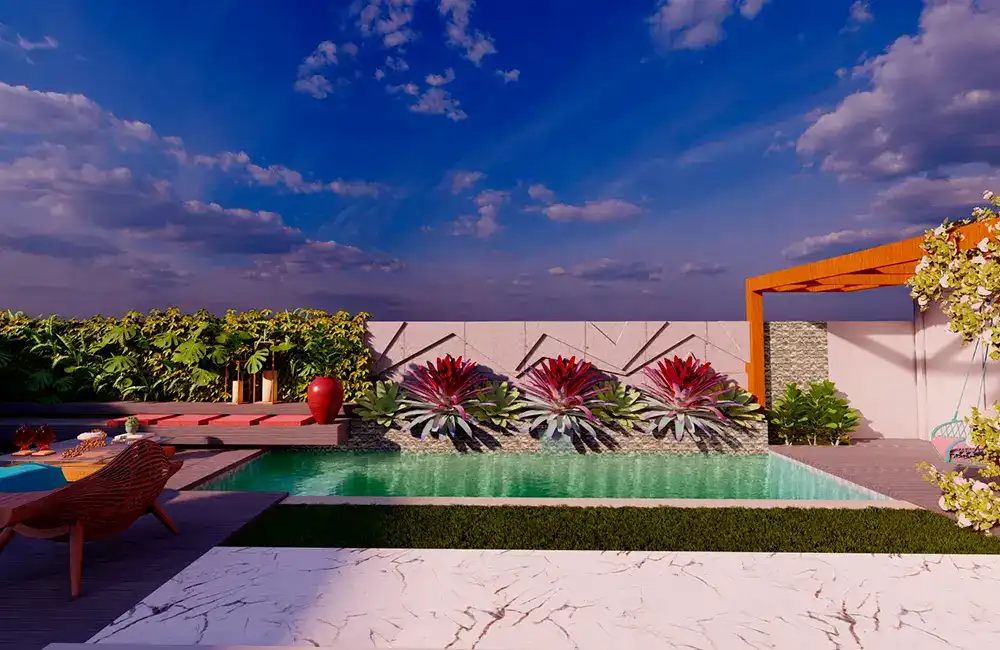 piscina decorada 
