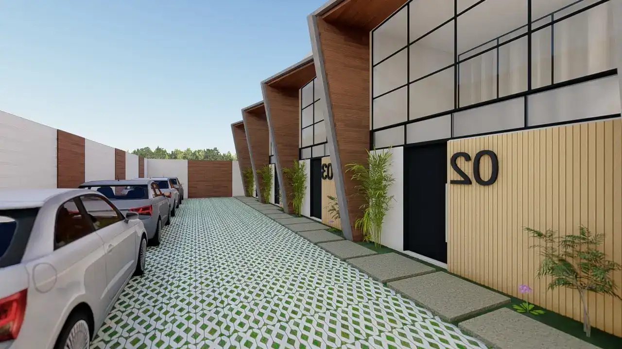 estacionamento com concregrama