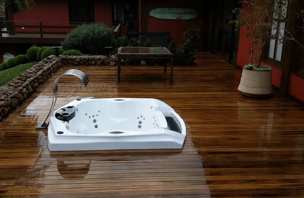 banheira de hidromassagem para relaxar