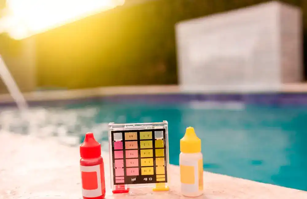 medição do coloro livre no tratamento quimico