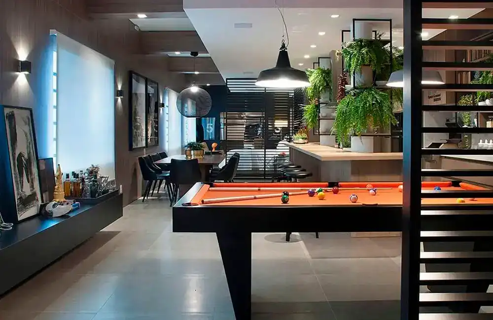 mesa de sinuca area de lazer 