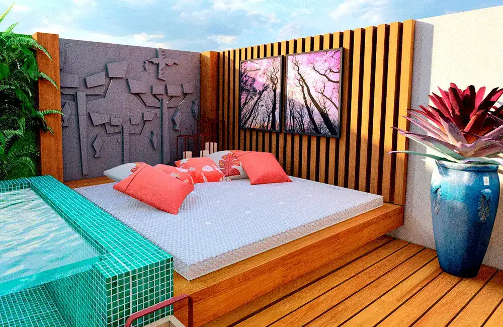 espaço para bronzeamento 