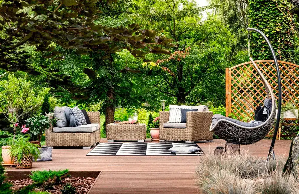 espaço zen no jardim