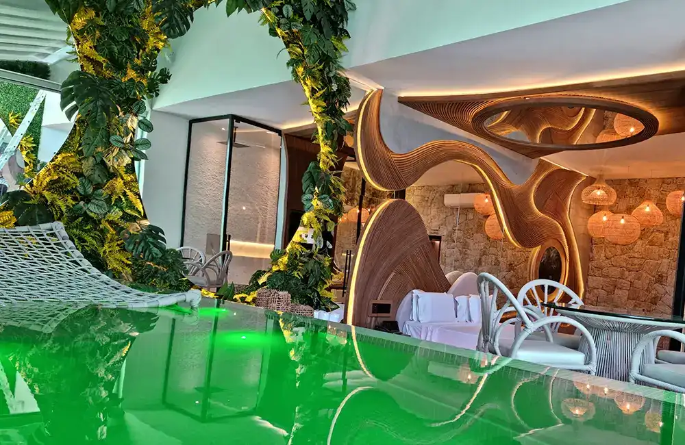 projeto compacto e elegante para espaço de lazer pequeno