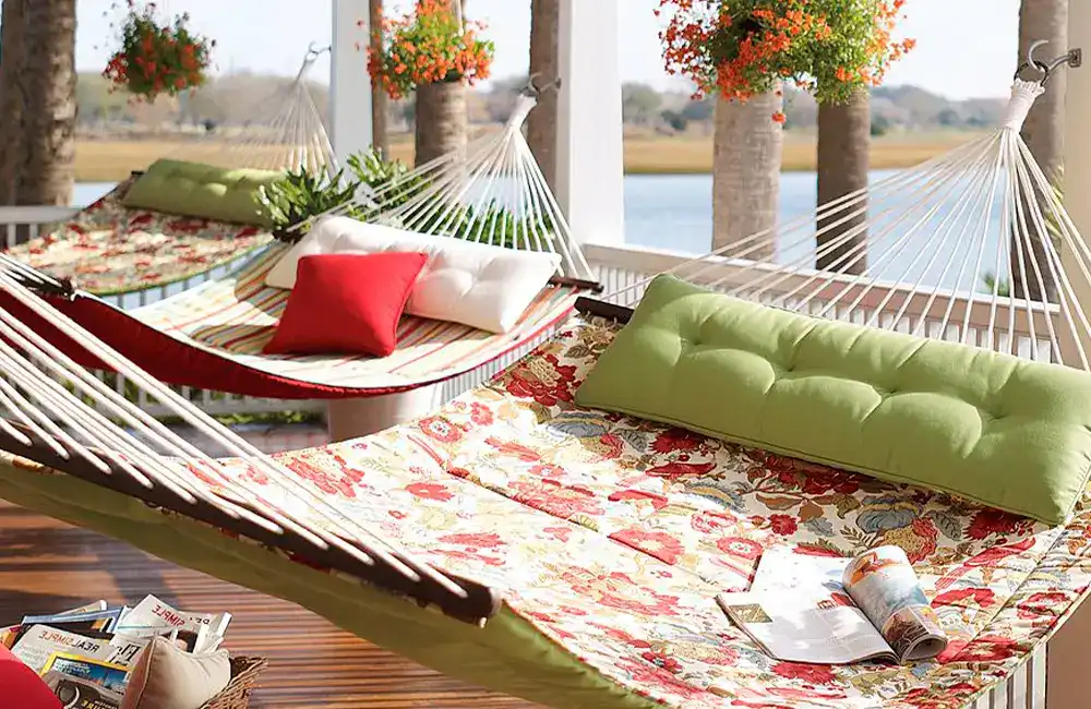 redes modernas para area de lazer colorida e elegante 