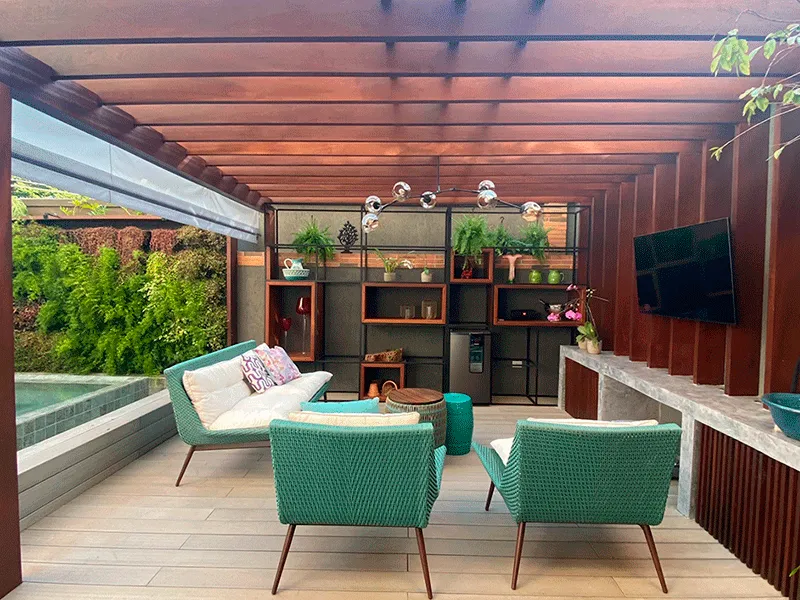 varanda com pergola