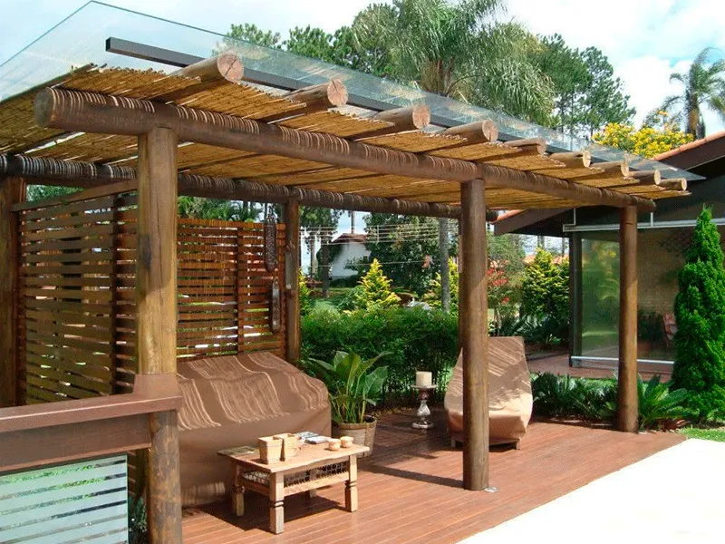 pergola vidro áreas piscina