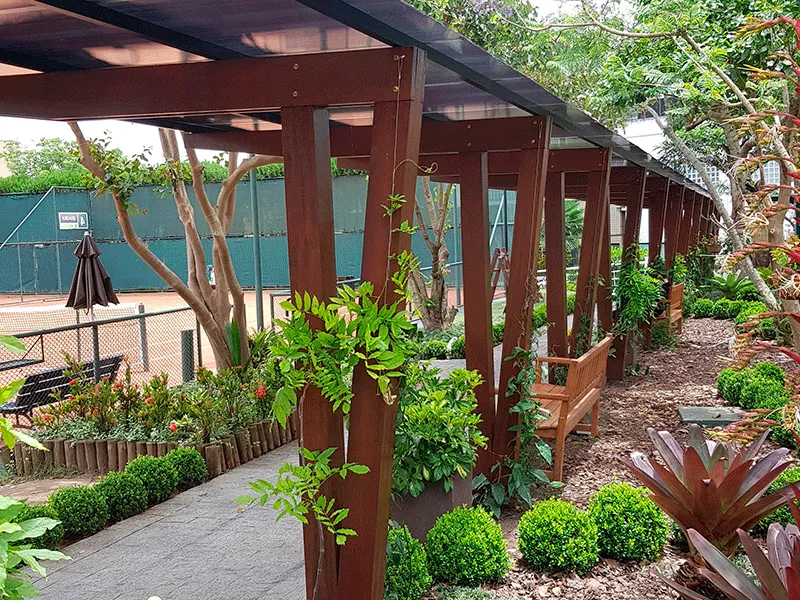 jardim minimalista conforto