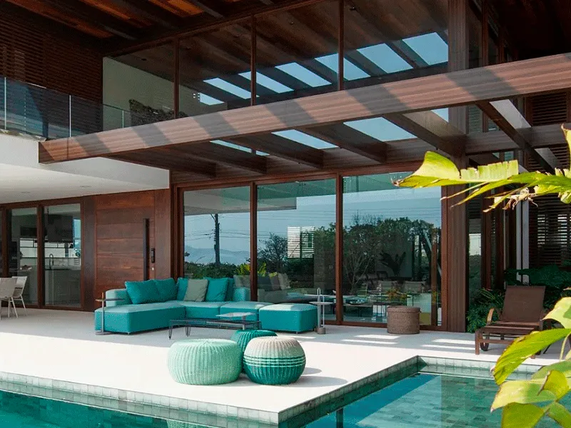 espaço gourmet piscina pergola