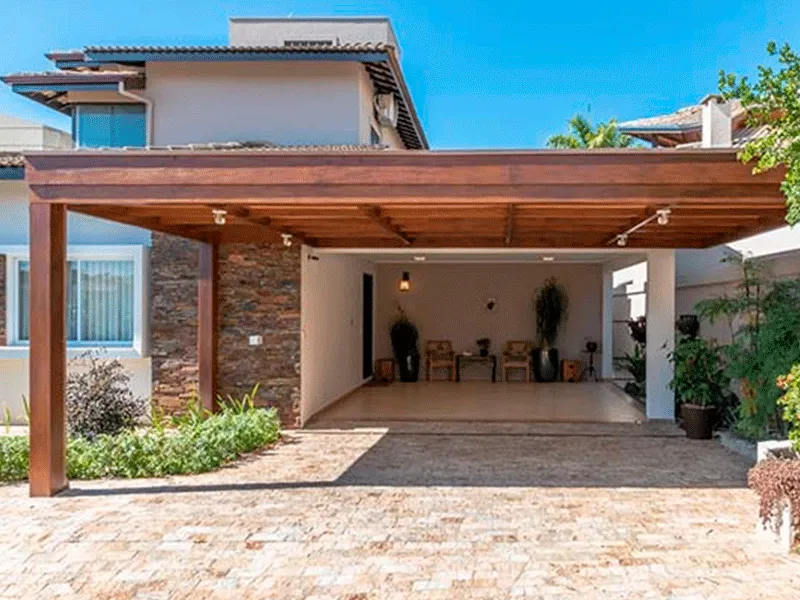 entrada com pergolado