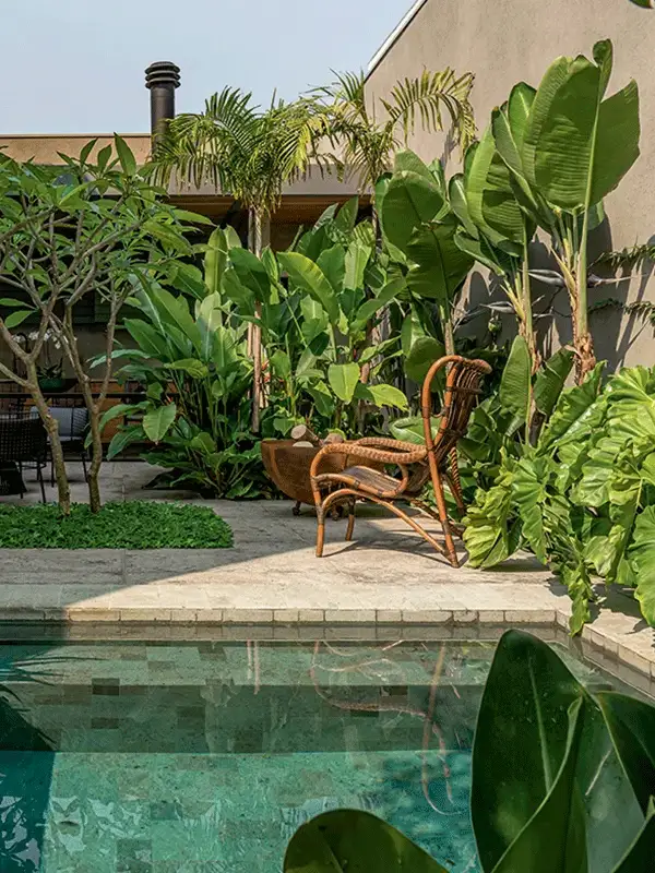 piscina improvisada no quintal