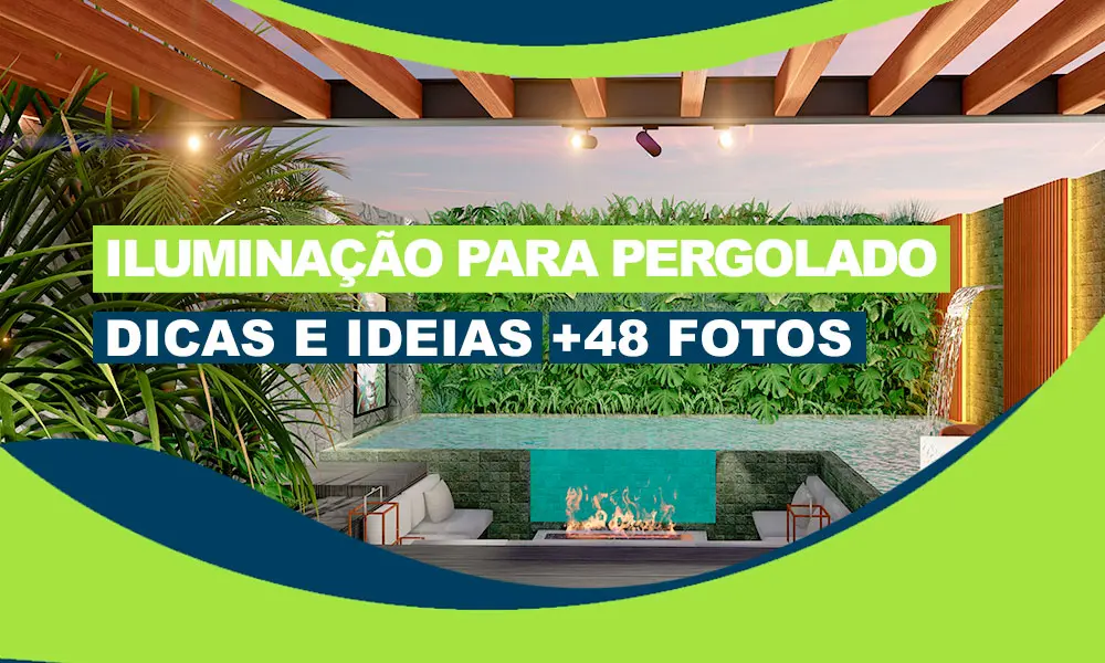 capa iluminação para pergolado