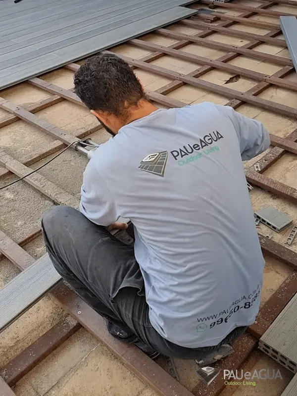 instalação dos caibro