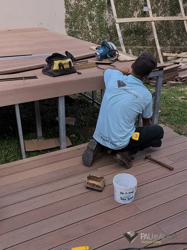 Instalando reguas de deck 