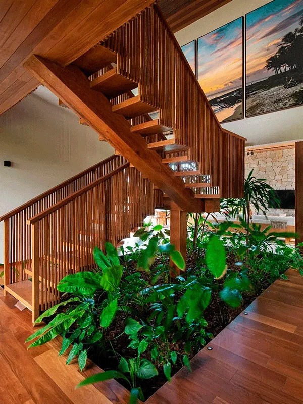 matejardim de inverno com deck de madeira