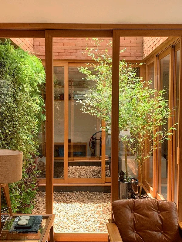 area de lazer com jardim de inverno
