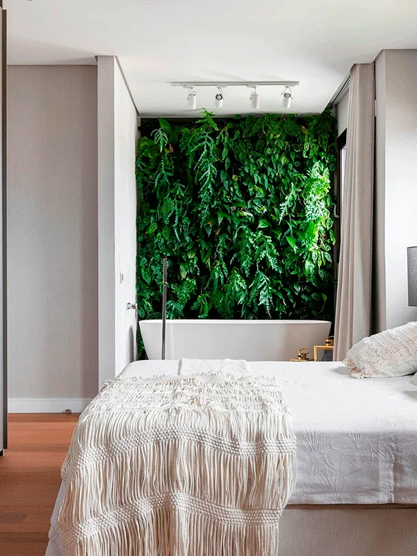 quarto com jardim de inverno