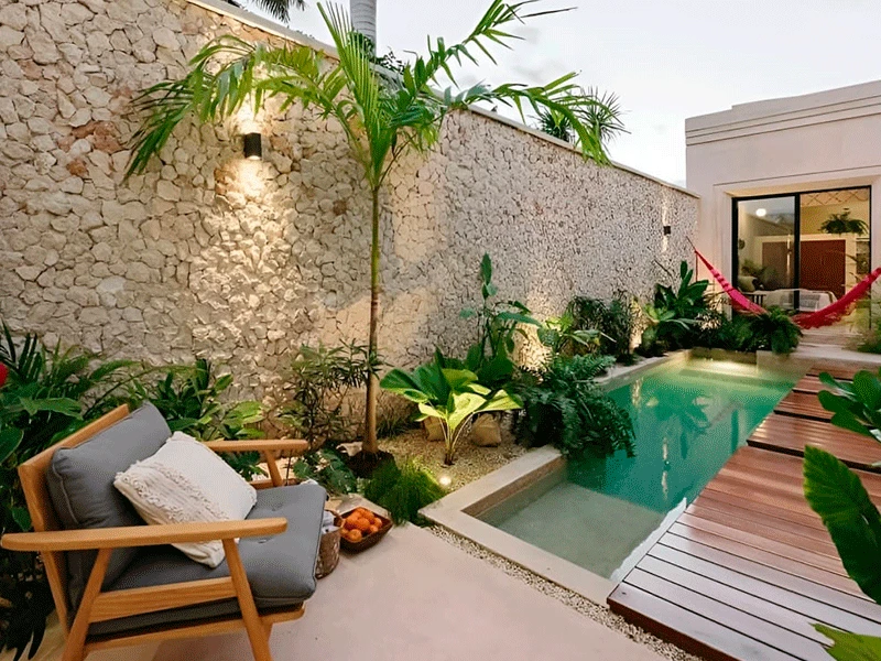 piscina decorada