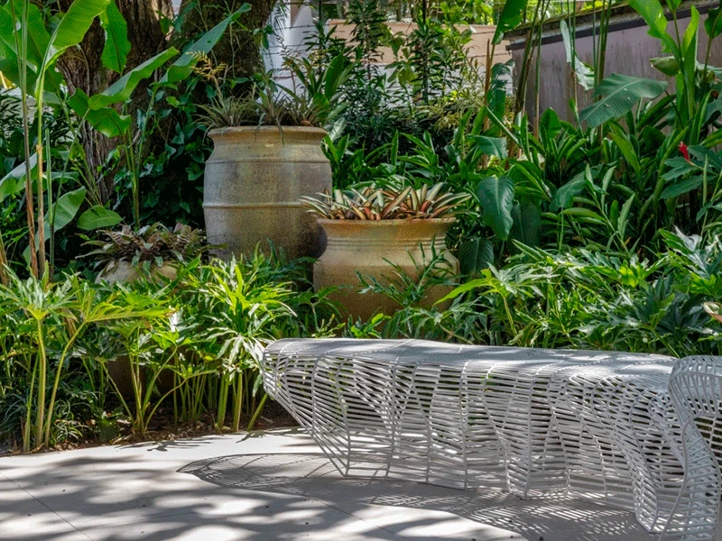 decoração de jardim