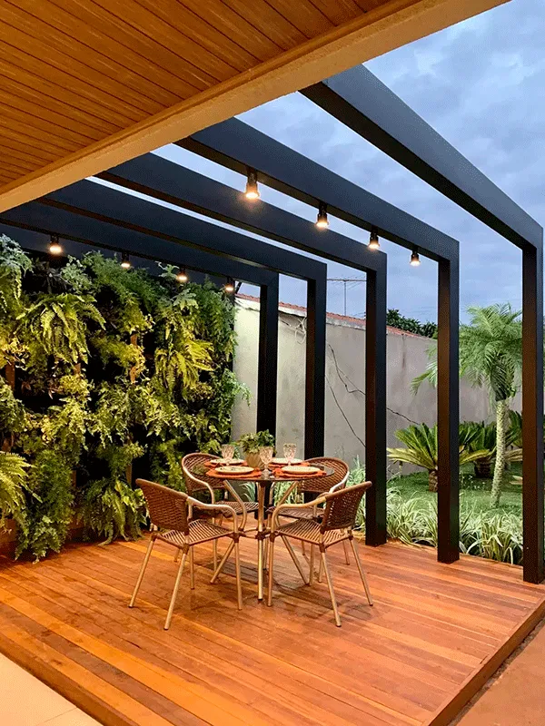 espaço com paisagismo 