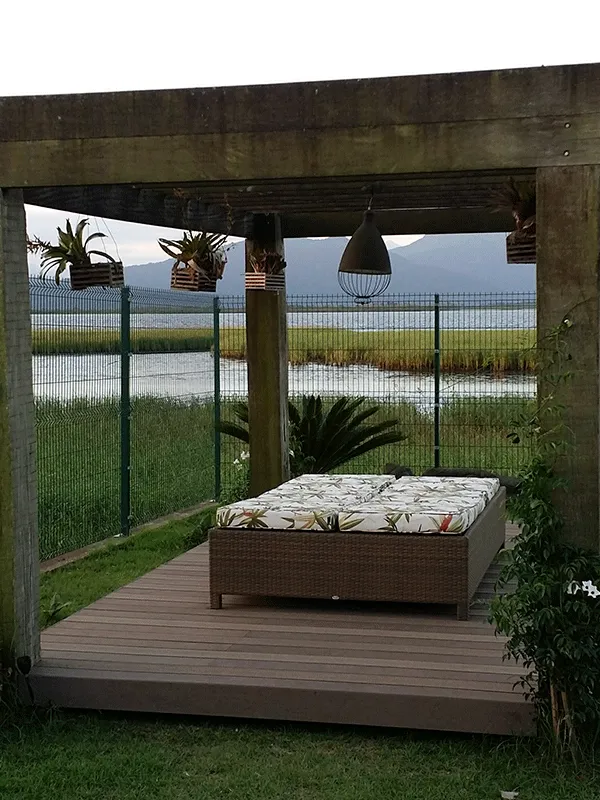 estilo único do pergolado rústico