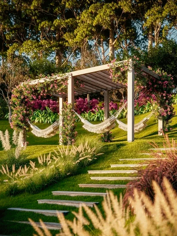 pergolado em destaque com a natureza