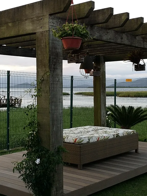 estética rústica do pergolado 