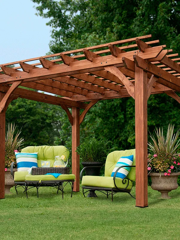 quintal com pergolado