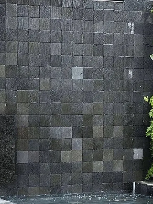 espelhos d'água com pedra hitam