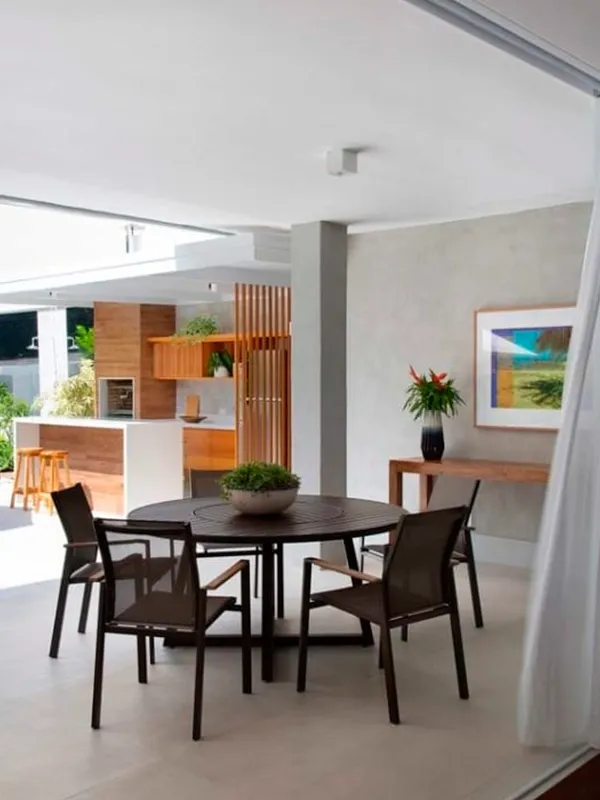 area de lazer com porcelanato acetinado