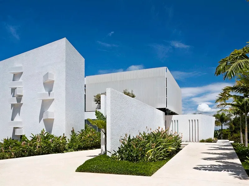 Revestimento Externo: Pisos, Muros e Fachadas +77 Fotos para Inspirar 220 fachada moderna branca